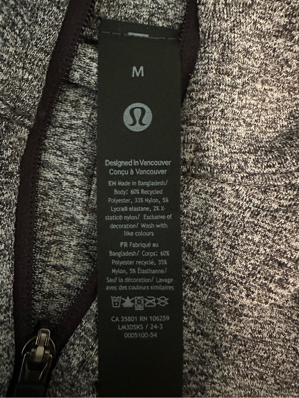 Men's Lululemon Gray Quarter-Zip Size M License to Train Half Zip Athletic NWT - Picture 3 of 11